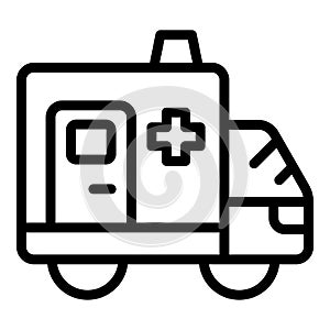 Modern rescue vehicle icon outline vector. Service medical