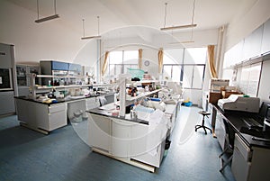 Modern research laboratory interior