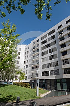 Modern residential apartment. Detail of new luxury home and residential complex.