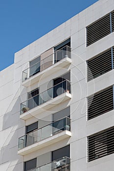 Modern residential apartment. Detail of new luxury home and residential complex.