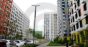 Modern residential area in the new Moscow