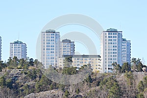 Modern residential area, outskirts of Stockholm.