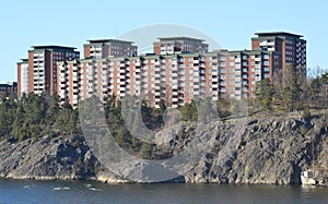 Modern residential area, outskirts of Stockholm.