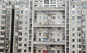 Modern Residential Building Facade in Shanghai City