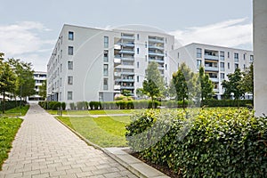 Modern residential buildings, apartments in new urban housing