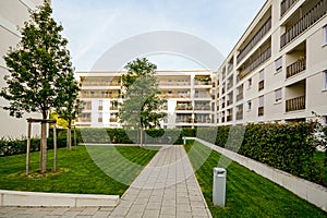 Modern residential buildings, apartments in a new urban housing