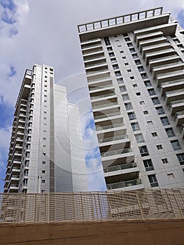 Modern residential buildings in Netanya.