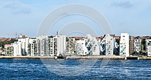 Modern residential buildings at the port of Aarhus in Denmark