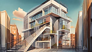 modern residential house