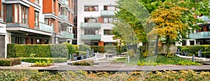Modern Residential Housing, Urban Living with Shared Garden
