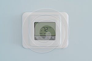 Modern residential programmable heating and cooling thermostat