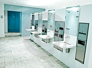 Modern rest room at airport