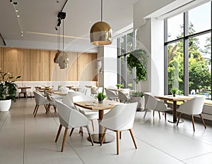 Modern Restaurant Interior View