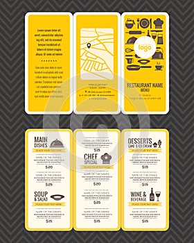 Modern Restaurant menu design pamphlet template photo
