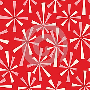 Modern Retro Atomic Star Burst Vector Seamless Pattern