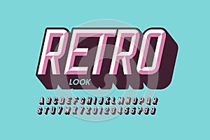 Modern retro style font