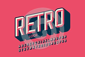 Modern retro style font