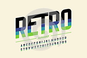 Modern retro style font