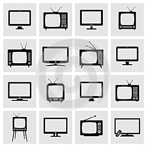Modern and Retro TV Icons Set