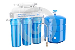 Modern Reverse Osmosis System, 3D photo