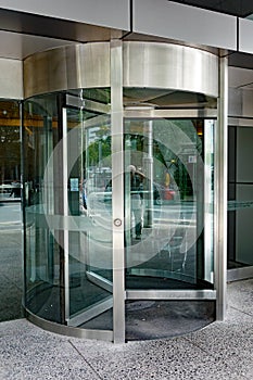 Modern Revolving Glass Door
