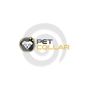 Modern Ribbon PET COLLAR Dog Animals logo design