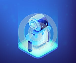 Robotics technology concept vector isometric illustration.