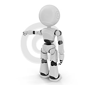 Modern Robot Isolated 3D Illustration On White Background