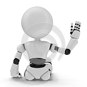 Modern Robot Isolated 3D Illustration On White Background