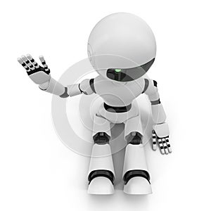 Modern Robot Isolated 3D Illustration On White Background