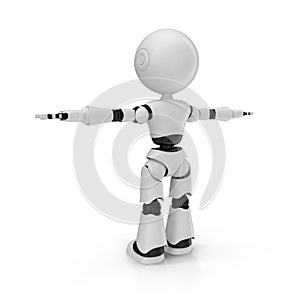 Modern Robot Isolated 3D Illustration On White Background