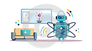 Modern Robot Science Lab Research Discovery Innovation, vector design Generative AI