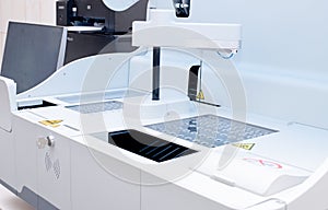 Modern robotic device for blood analyzing in laboratory