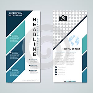 Modern roll-up banners vector design