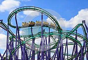 Modern Roller Coaster Amusement Park photo