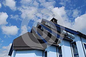 Modern Roof of Church with Holy Cross