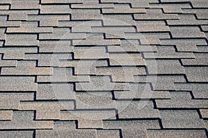 Modern roofing and decoration of chimneys. Flexible bitumen or slate shingles