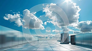 The modern rooftop space.AI generated image