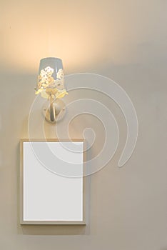 Modern roses stencils wall lamp with picture frame interior lighting bulbs decoration