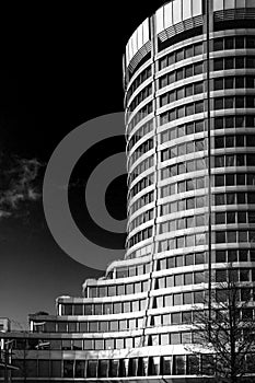 The modern round office tower of Bank for International Settlements BIS at City of Basel photo