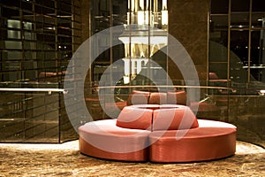 Modern Round Red Sofa