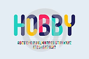 Modern rounded colorful sans serif font