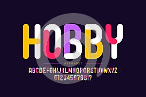 Modern rounded colorful sans serif font