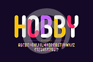 Modern rounded colorful sans serif font photo