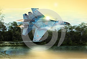 Modern Russian fighter plane
