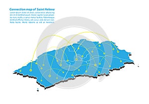 Modern of Saint Helena Map connections network design, Best Internet Concept of Saint Helena map business from concepts series