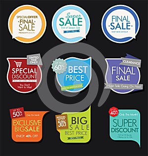 Modern sale banners and labels collection