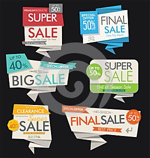 Modern sale banners and labels collection