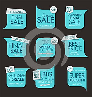 Modern sale banners and labels collection