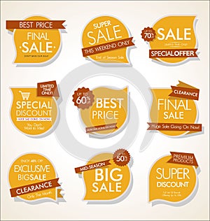 Modern sale banners and labels collection